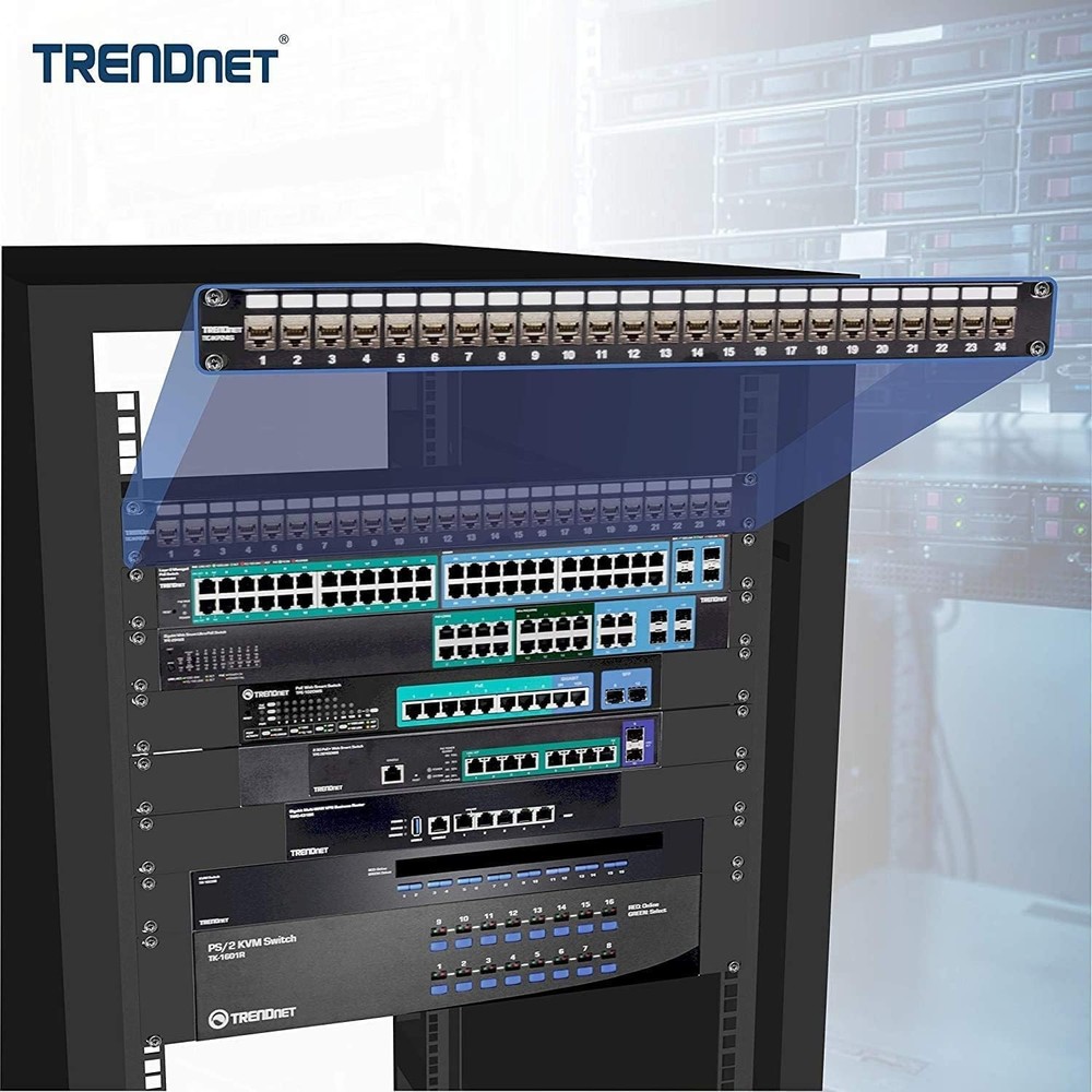 TRENDnet Shielded Cat6A RJ45 Keystone Jack 6-Pack Bundle, Use with Multicolor