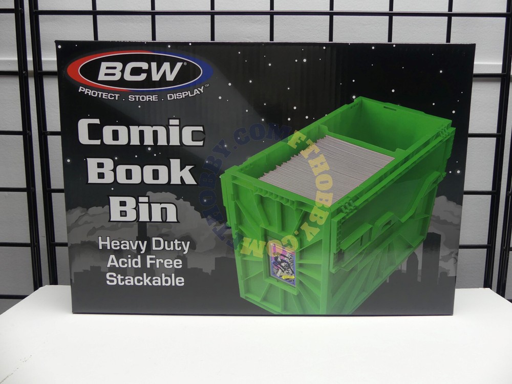 BCW Short Comic Book Storage Plastic Bin Stackable Box Heavy Duty New - GREEN