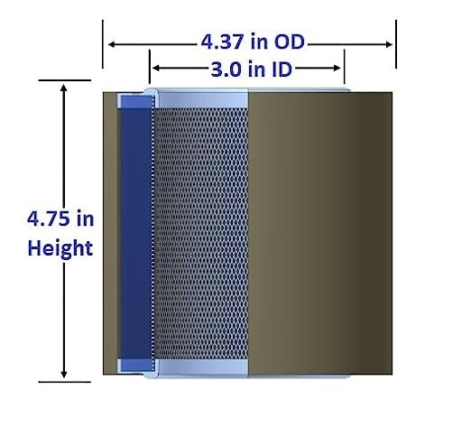 REPLACEMENT POLYESTER AIR FILTER ELEMENT FOR DEKKER VACUUM 2924-0100-001