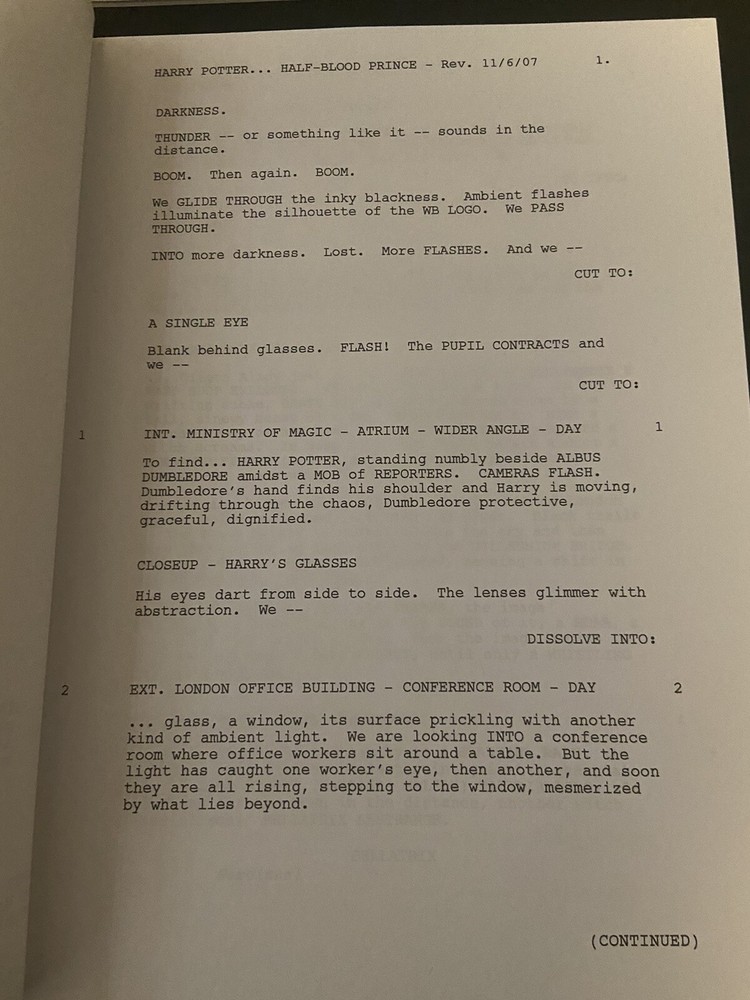 Warner Bros.™ HARRY POTTER SERIES Complete Collection SCREENPLAY Full Script Set