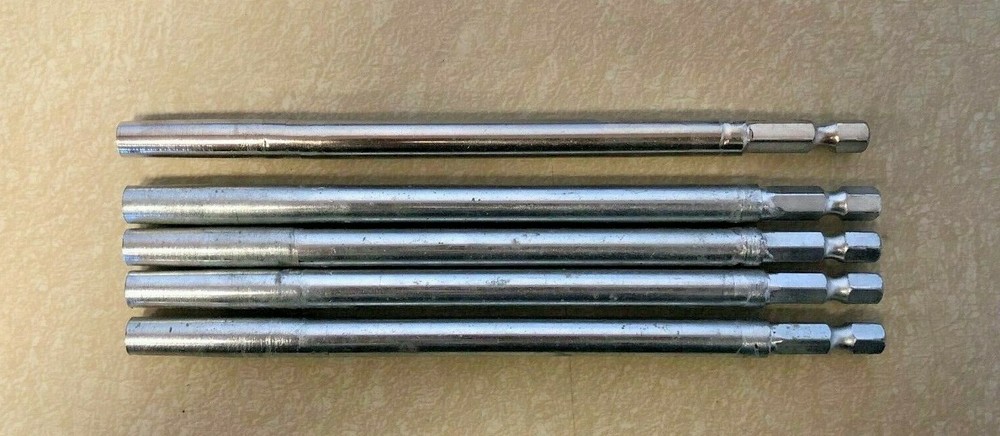 6mm x 1/4 drive drill attachment - 5 drill attachments