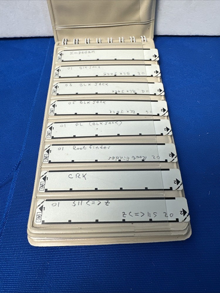 Vintage HP Hewlett-Packard Blank Program Cards Case w/ Handwritten Programs