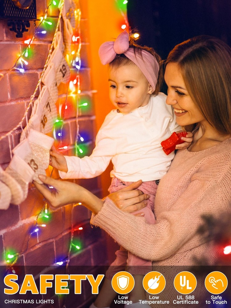 Christmas String Lights Indoor 1200LED 196FT, Waterproof Outdoor String Light...
