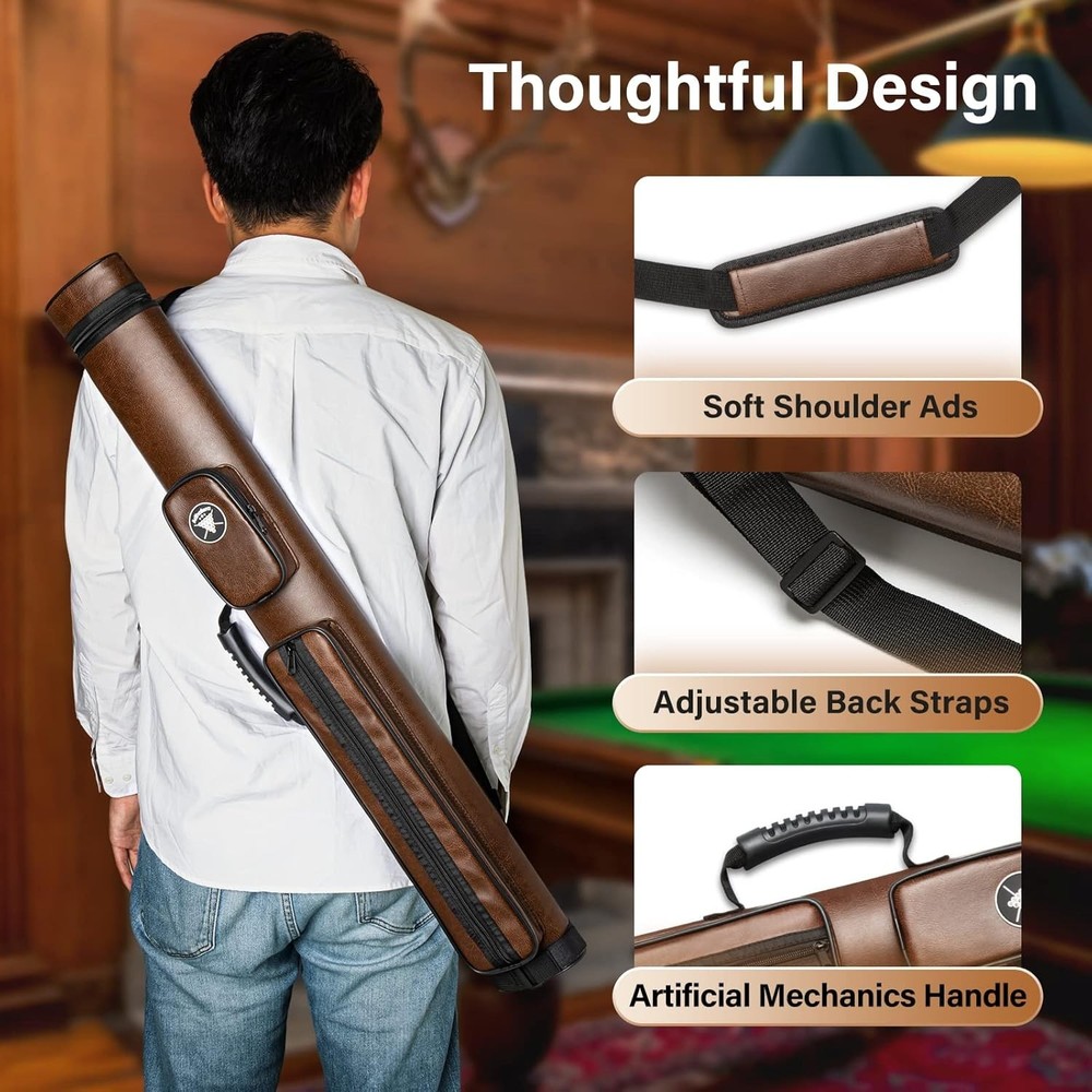 Waterproof 2 X 2 Pool Cue Holder with Adjustable Strap - Billiards Essential