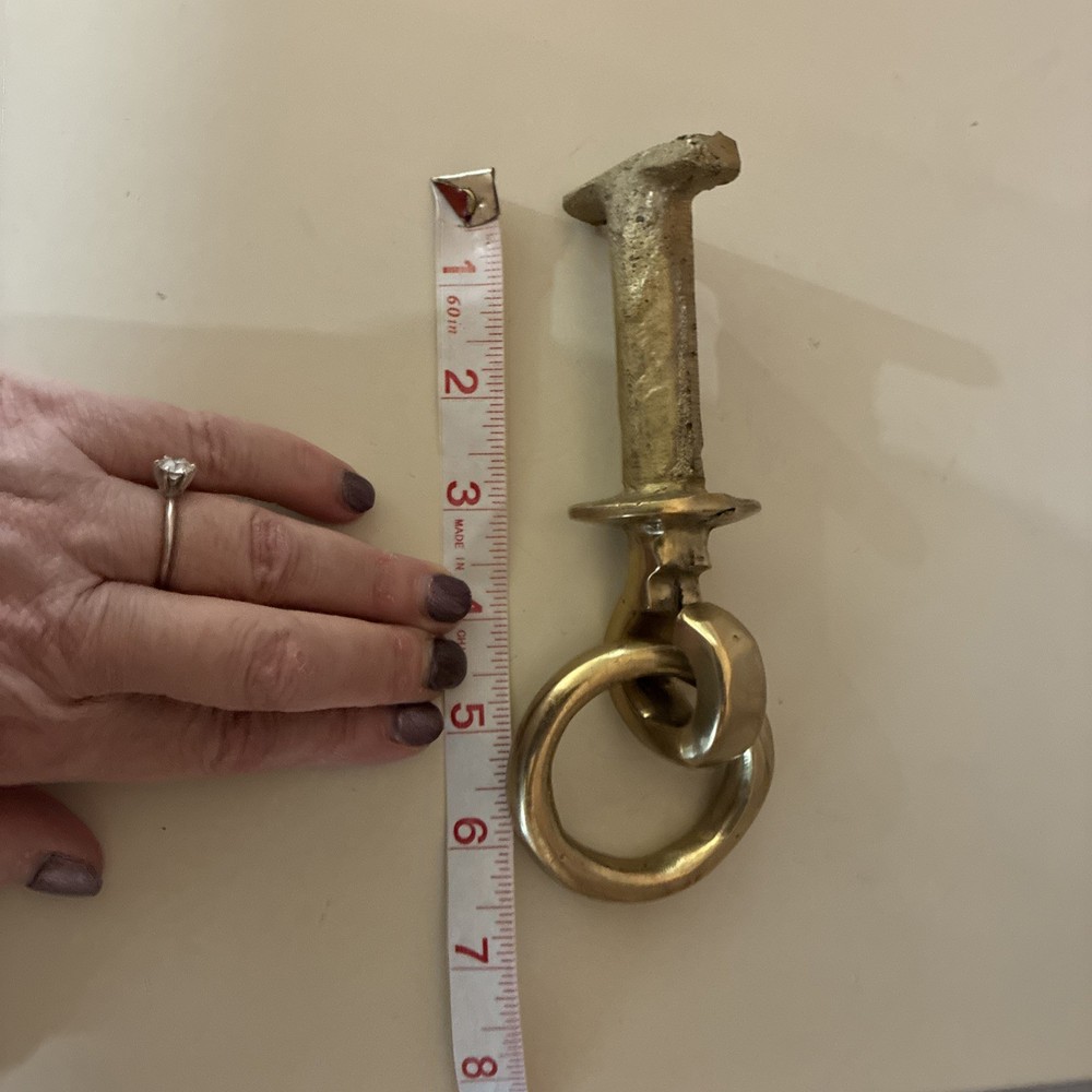 Solid Brass Door Hardware Hook And Knocker Antique Hanging Loop