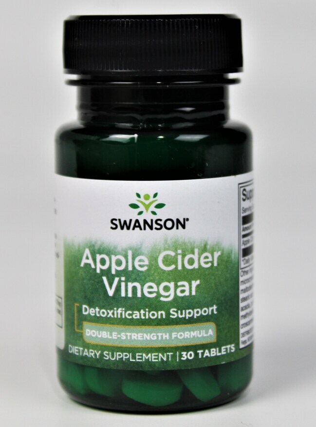 Swanson Double-Strength Apple Cider Vinegar 200 mg 30 Tablets