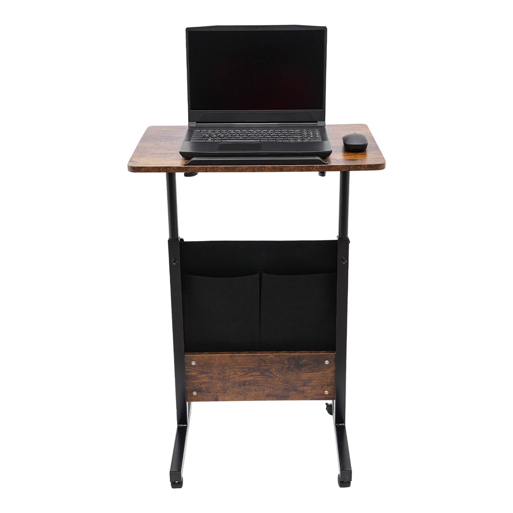 Adjustable Height Standing Desk Portable Laptop Desk, Rolling Computer Stand
