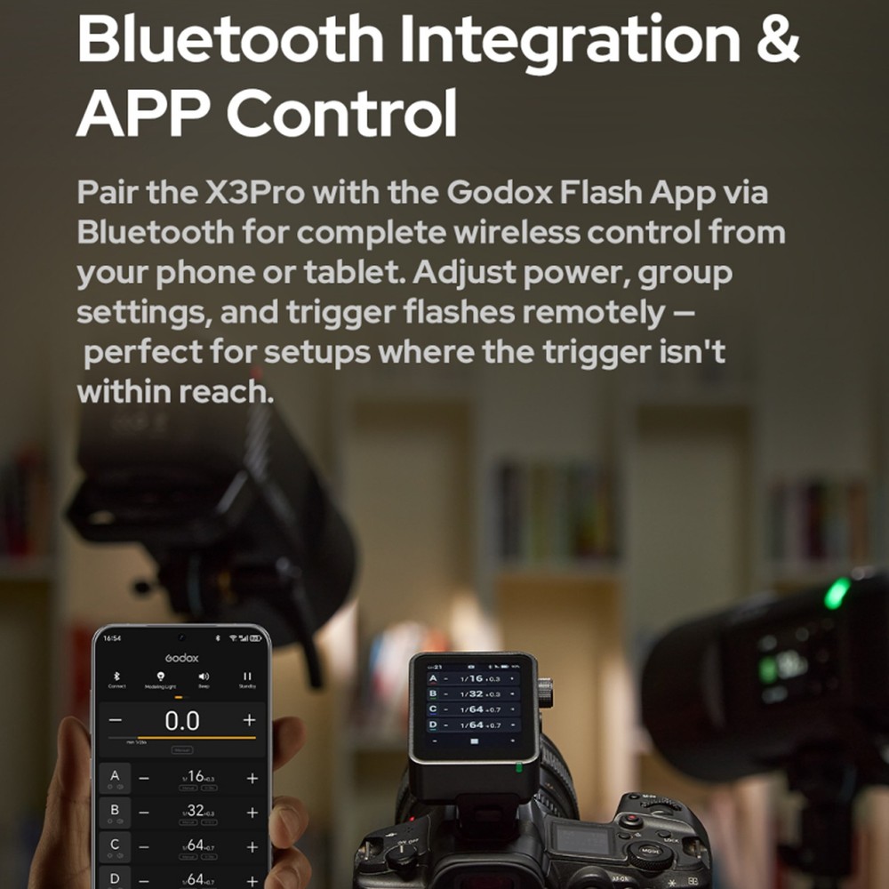 Godox X3 Pro C Touchscreen TTL Flash Trigger for Canon 2.4G Wireless LCD Screen