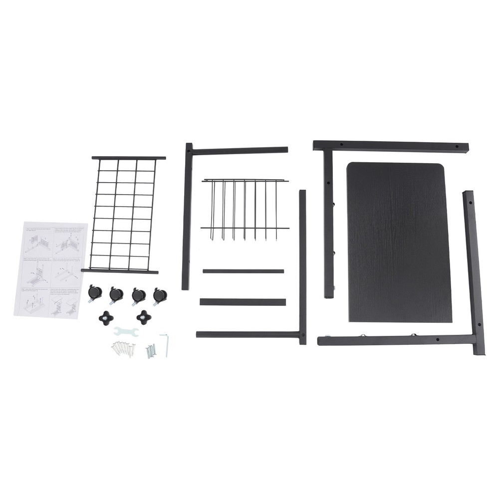 Mobile Laptop Desk Adjustable Tray Table Portable Side Table Computer Stand