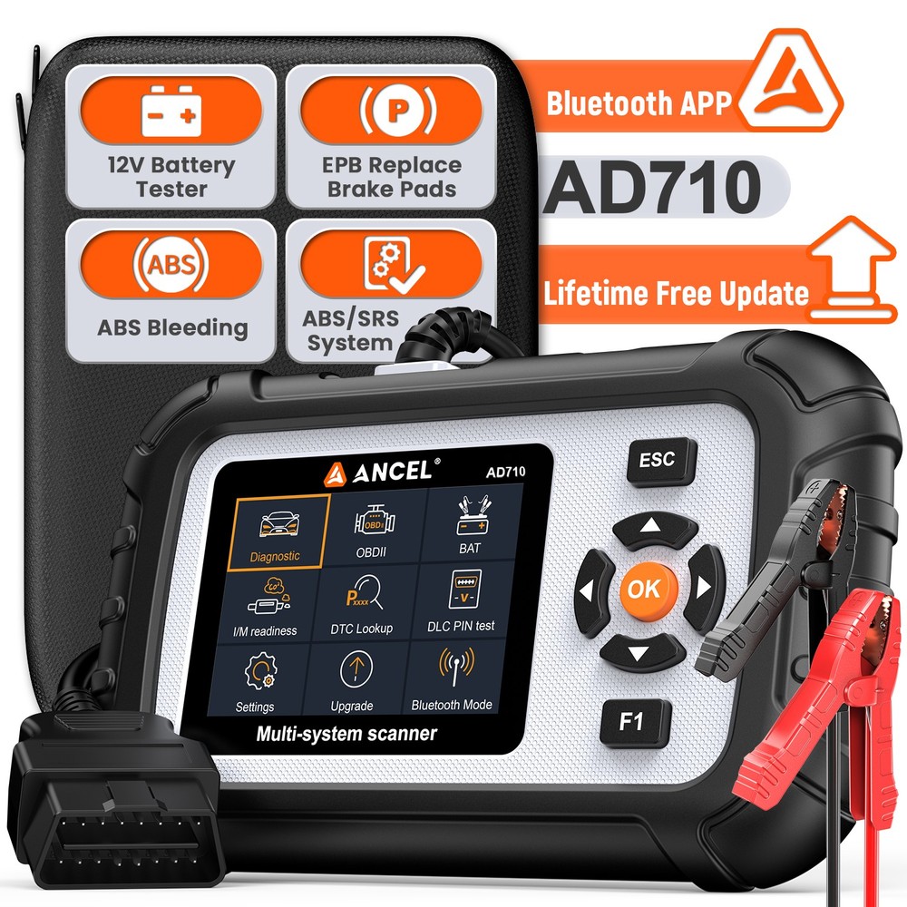 ANCEL AD710 OBD Scanner Diagnostic Scan Tool Code Reader Car ABS Bleeding SRS