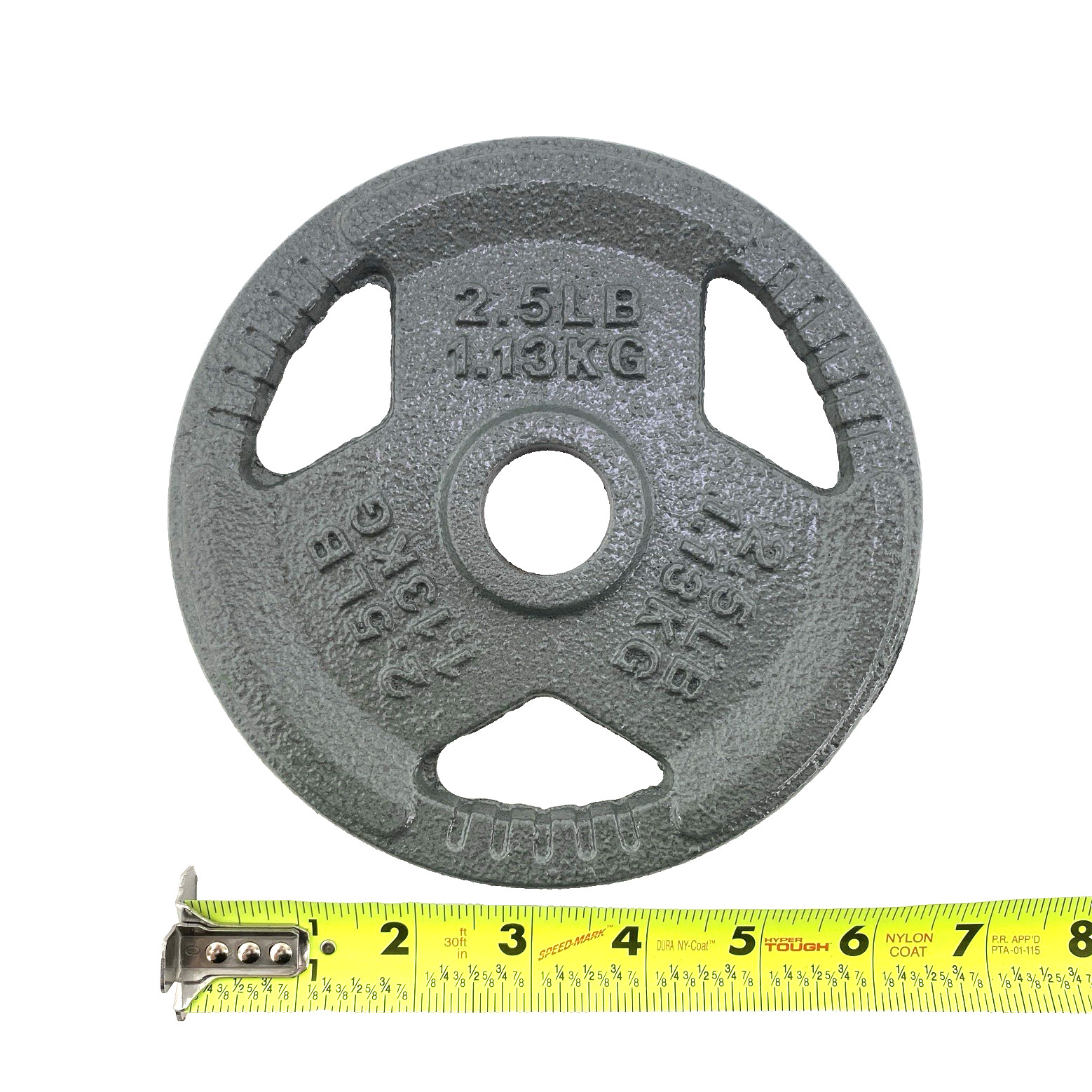 4-PACK 2.5 lb Enamel Coated 1" Barbell Weight Plates Cast Iron Grip-Handles