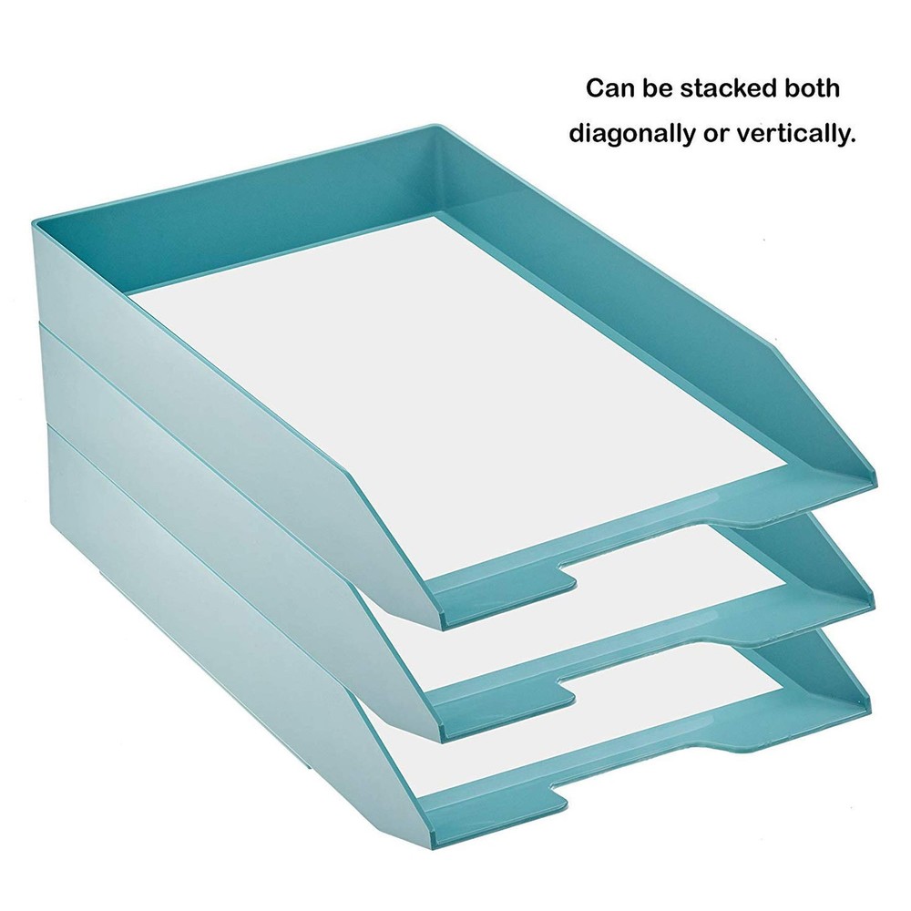 Stackable Letter Tray Front Load, Letter Size, Stacking Document Desk Office ...
