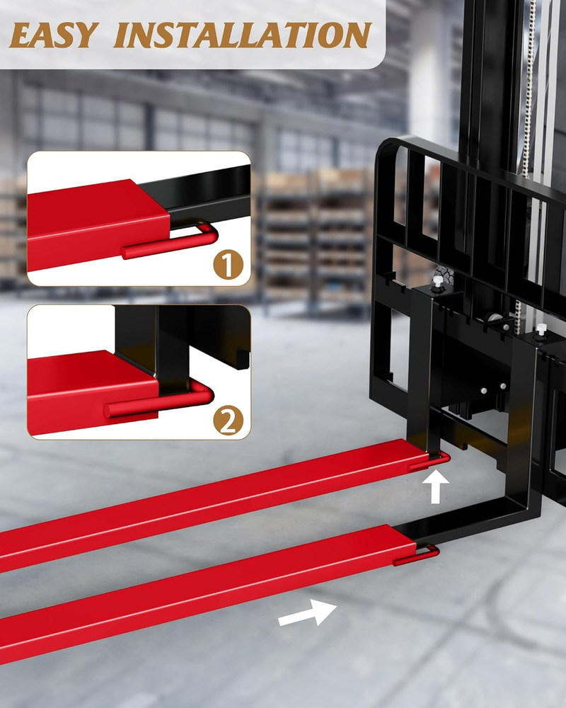 Forklift Extensions, 60 Inch Length 4.5 Inch Width Fork Extensions for Forklifts