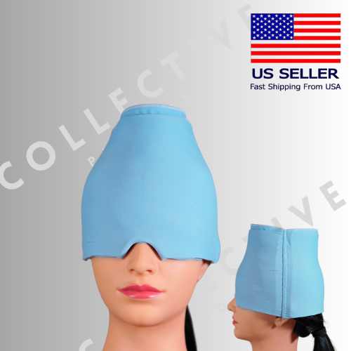 Migraine Ice Head Wrap Cap, Instant Relief, 360 degrees Hot & Cold Therapy.