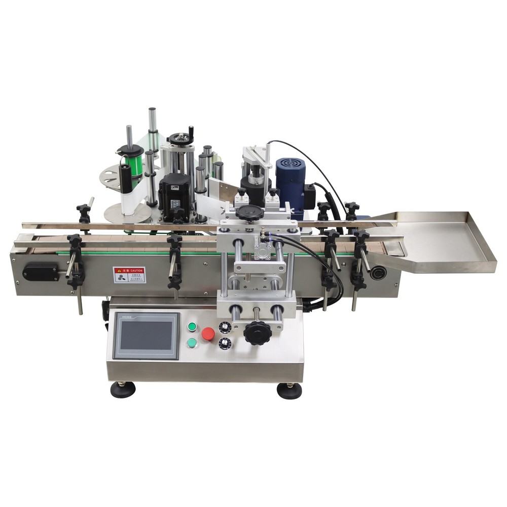 110V Desktop Automatic Round Bottle Labeling Machine for Transparent/Full Label