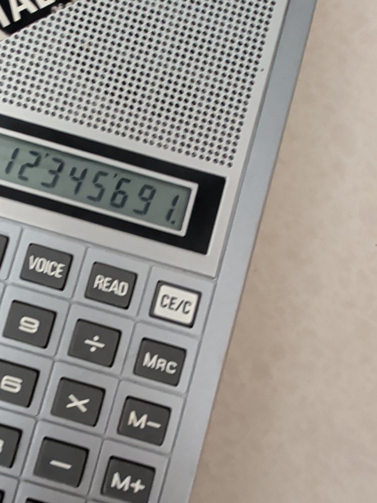 CompuVoice Calculator Functions Tested Working JE-720U Batt Not Incl.