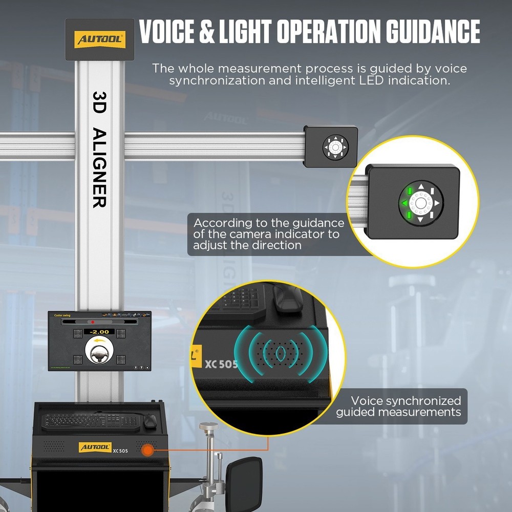AUTOOL 3D Wheel Alignment Machine Tracking Tire Aligner System Fully Automatic