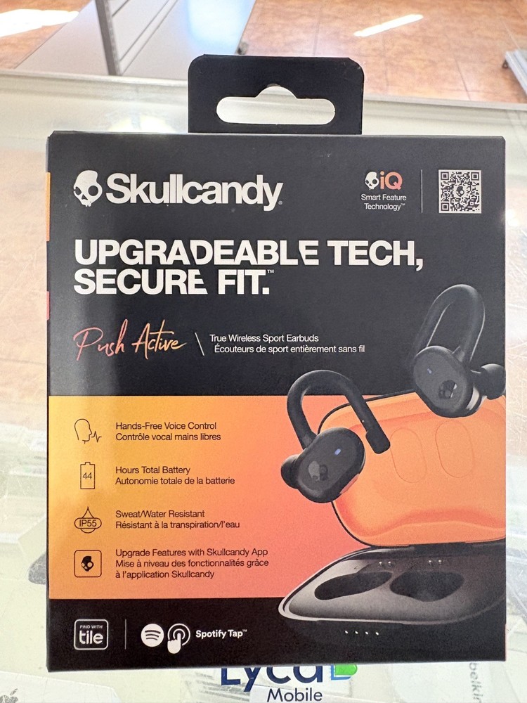 Skullcandy Push Active True Wireless Earbuds - Black/Orange