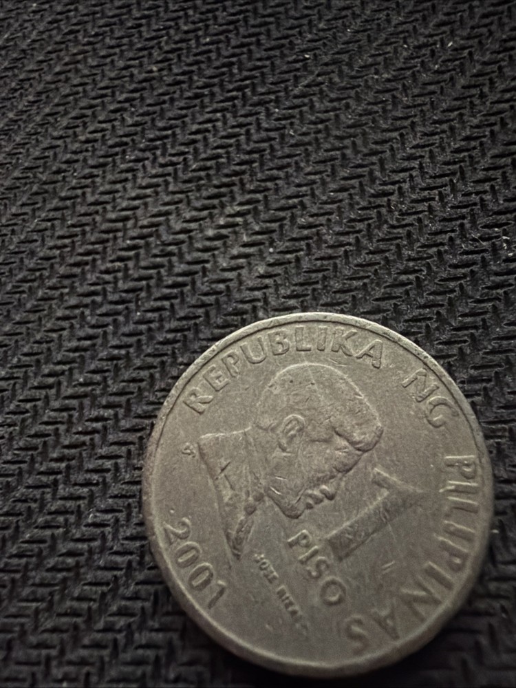 2001 1 Piso Coin Jose Rizal