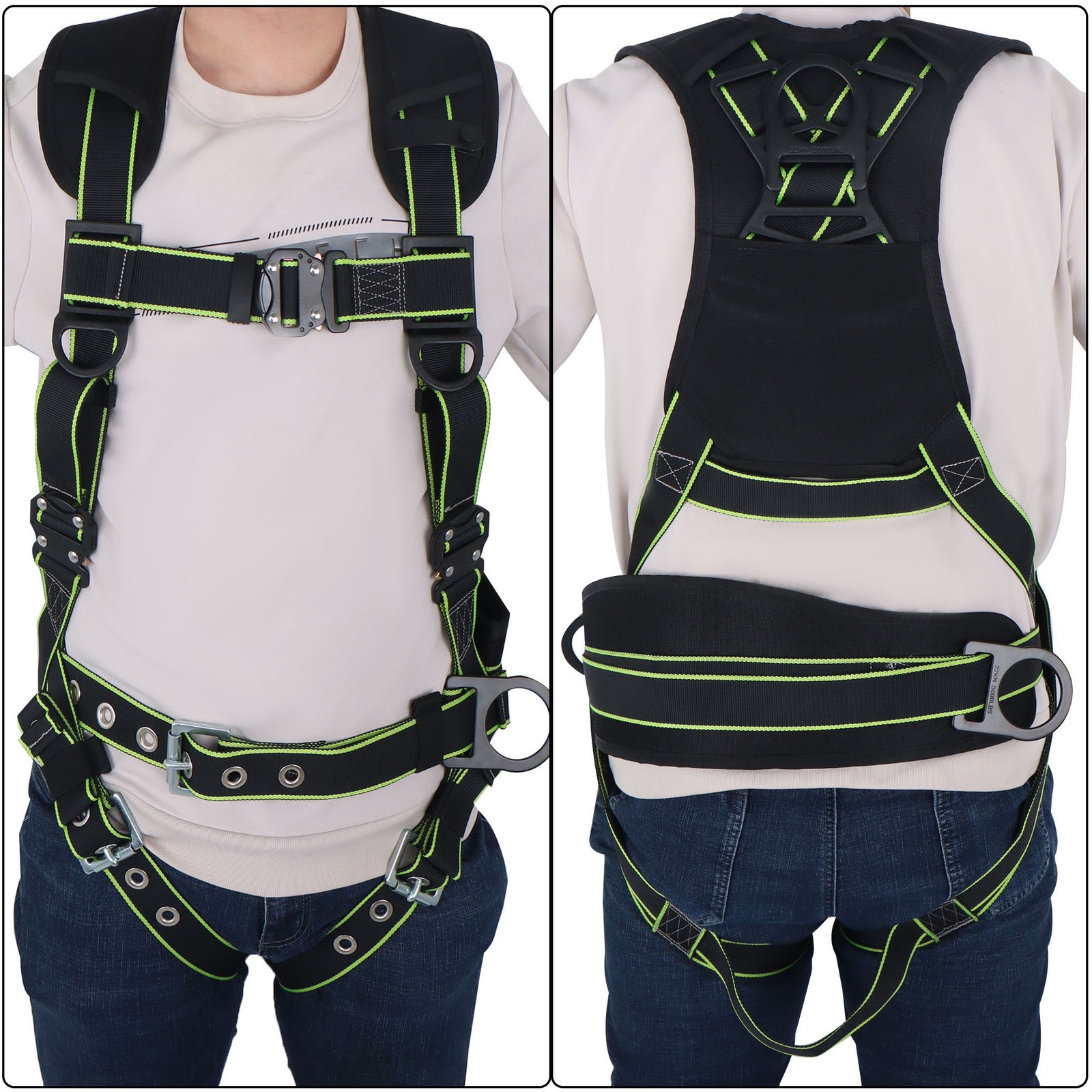 Fall Protection Full-Body Premium Safety Harness 5 points (S – XL) D-Rings