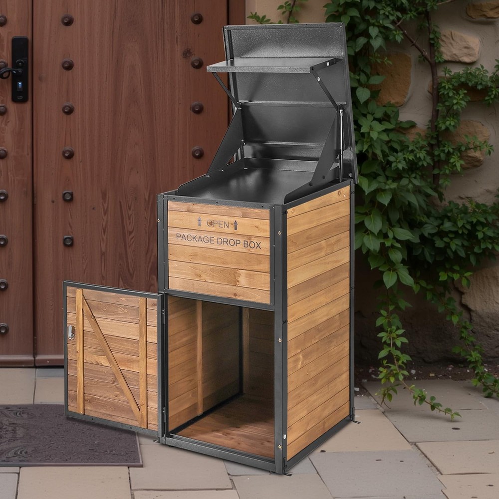 Package Delivery Box with Anti-Theft Lock & Weatherproof Design 40+ Gallon Large