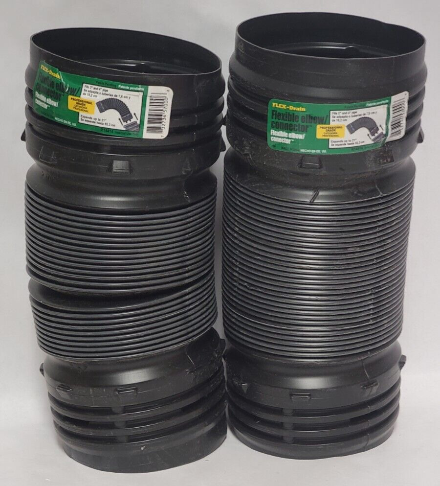 FLEX-DRAIN 4" ELBOW FLEXIBLE CONNECTOR 57010 LOT 8