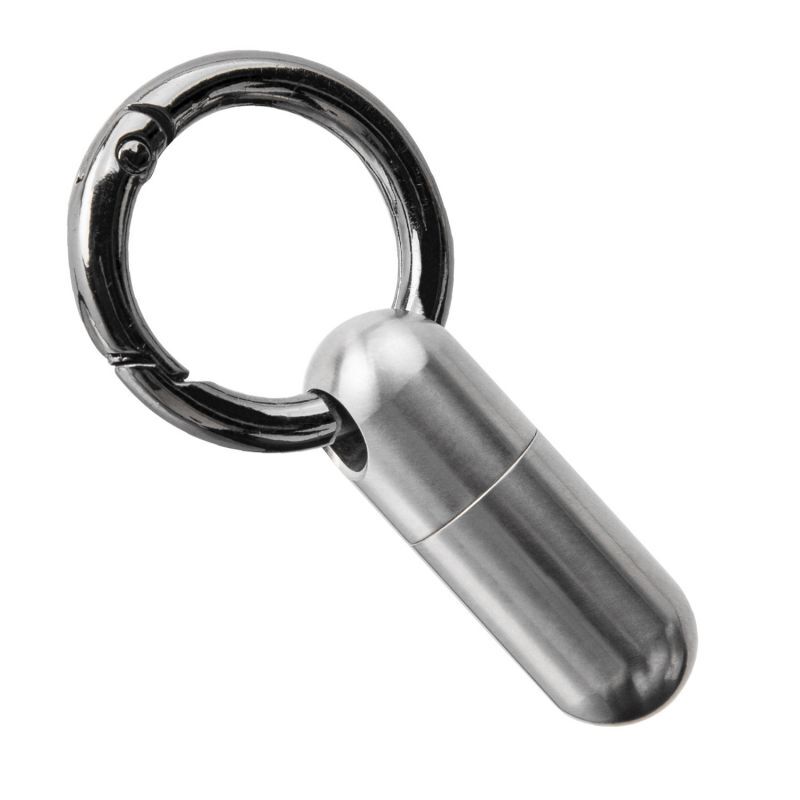 EDC Titanium Waterproof Pill Holder Container Case Organizer Portable Keychain