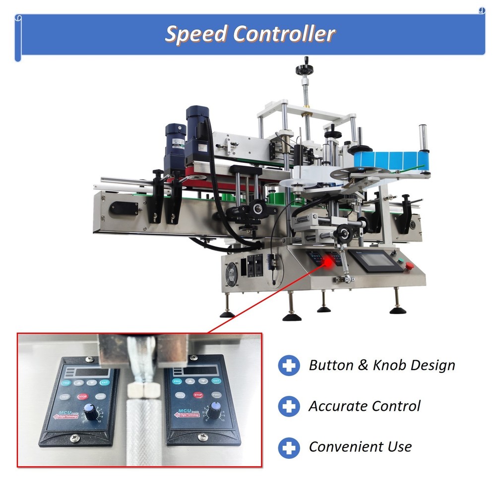 Double Sided Automatic Desktop Labeling Machine 110V Labeller for Various Bottle