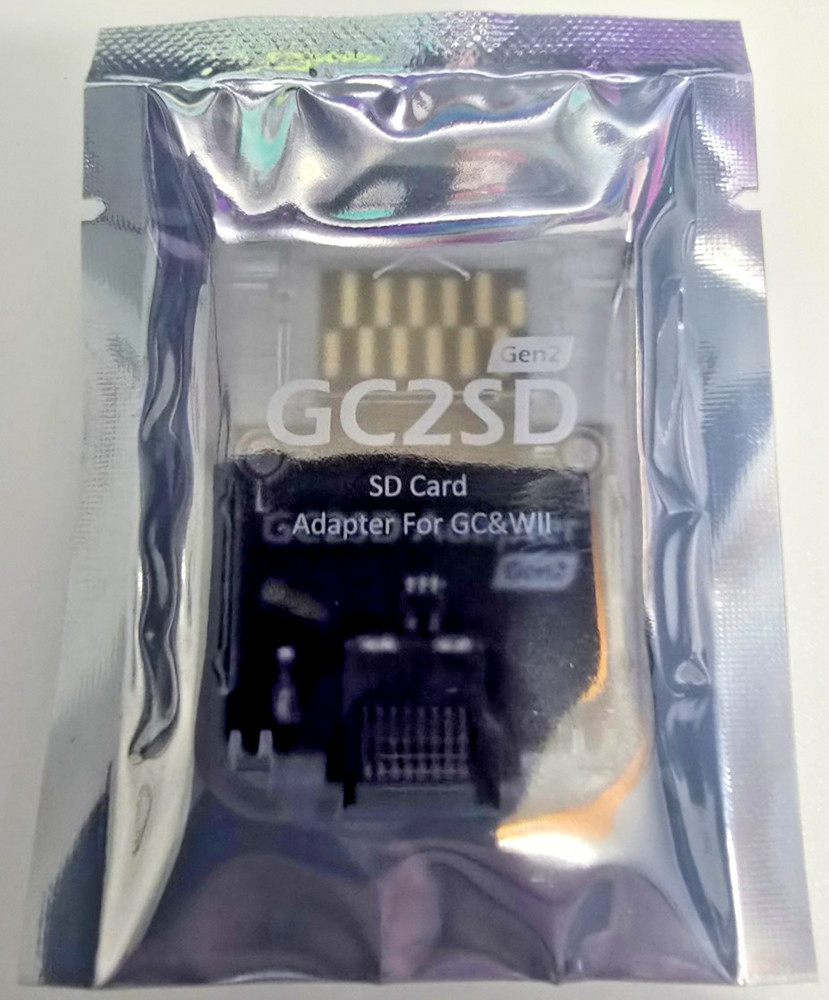 GC2SD Micro SD Card Adapter TF Card Reader for Gamecube Console CLEAR , NEW