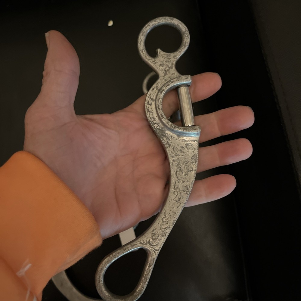 Fracious Gauthier engraved Curb Bit 5” Pre Owned