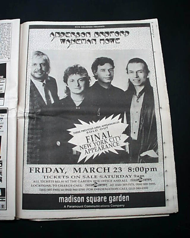 ACE FREHLEY Spaceman Lead Guitarist of KISS Ritz Solo Concert 1990 Advertisement