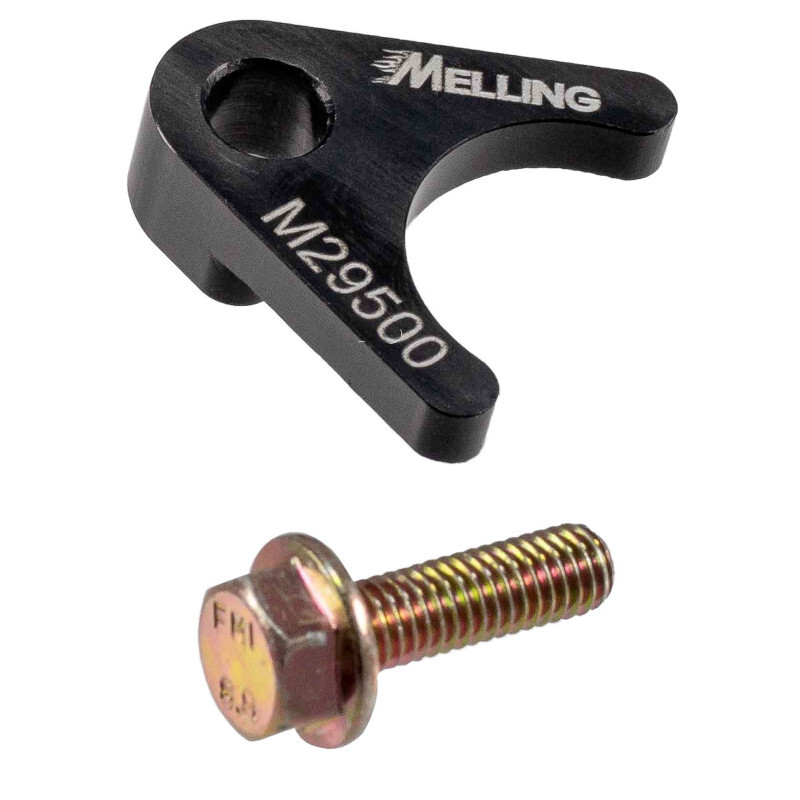 Melling Oil Pump Pickup Tube Bracket M29500; Black Billet Aluminum for Chevy LS