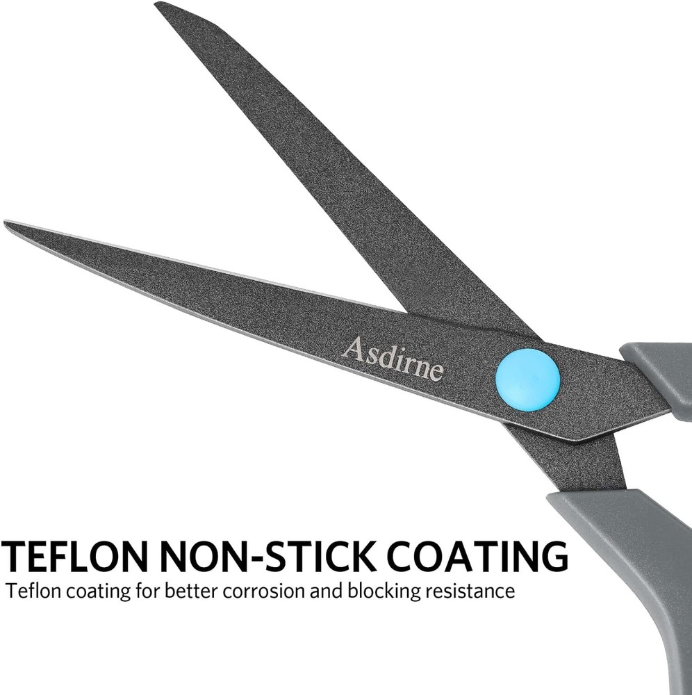Asdirne Scissors, Teflon Coating All Purpose Coated