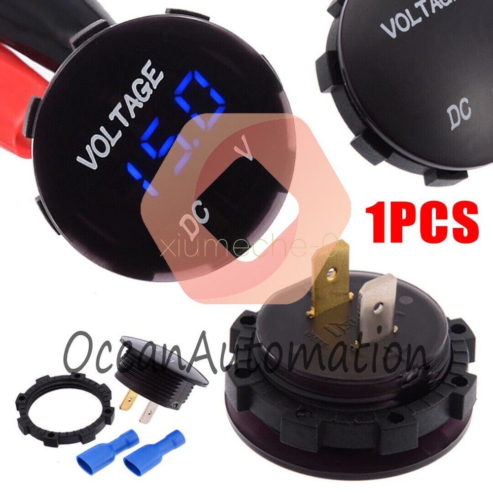DC 12V-24V LED Panel Digital Voltage Meter Display Voltmeter Car Motorcycle B