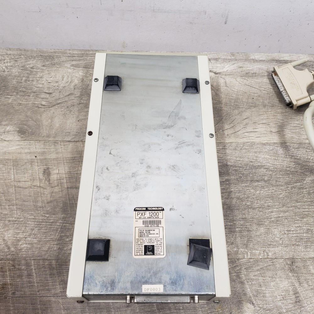 Procom Technology PXF 1200 External Floppy Disk Drive w/ Cable *UNTESTED*