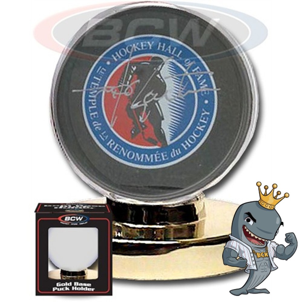 BCW Gold Base Puck Display Holder FREE SHIP