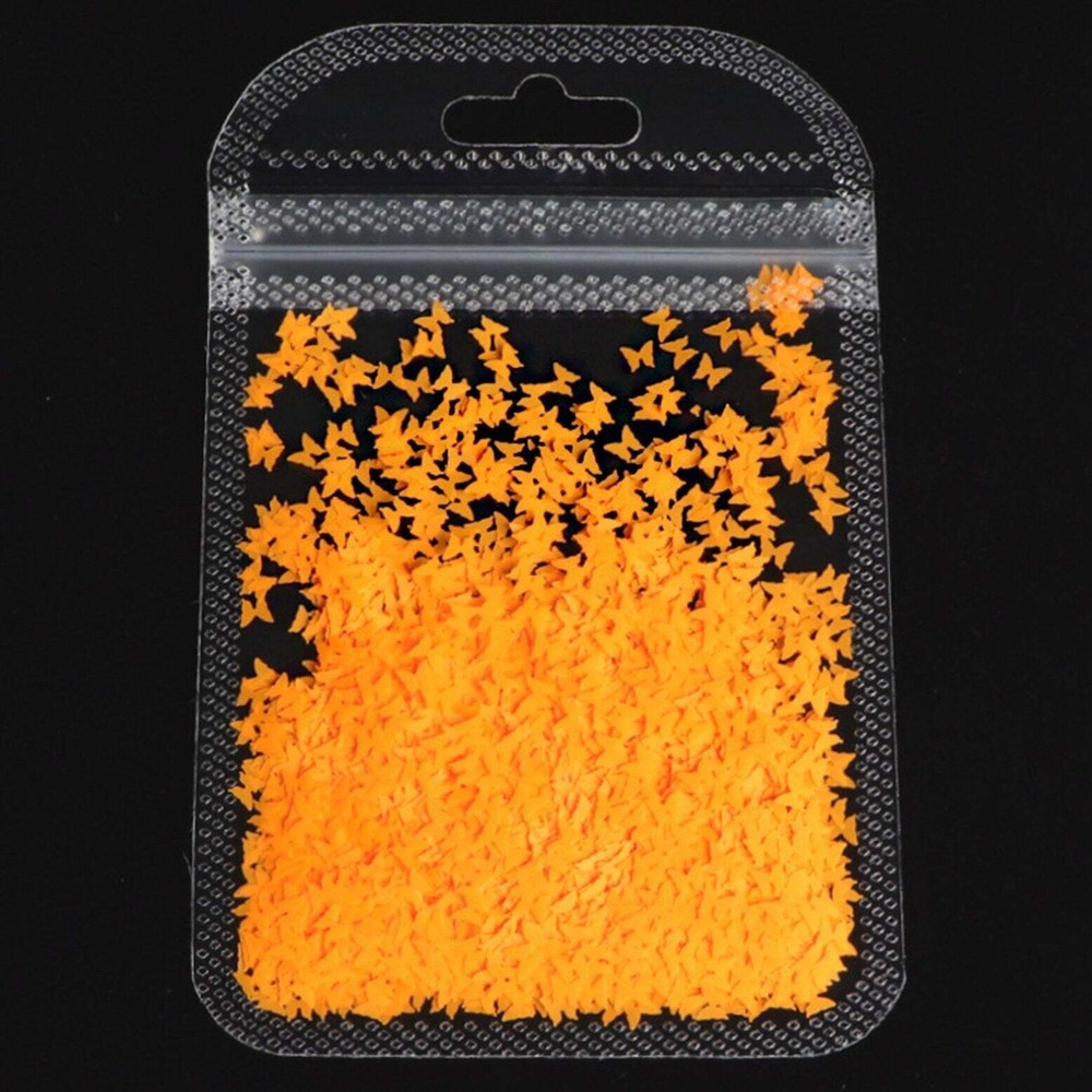 3MM Neon Solid Butterfly Glitter (2G Bag)