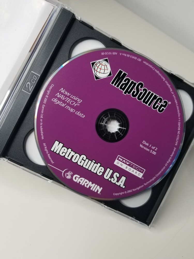 GARMIN USA MetroGuide MAPSOURCE Version 5 (2 DISC CD-ROM Maps)