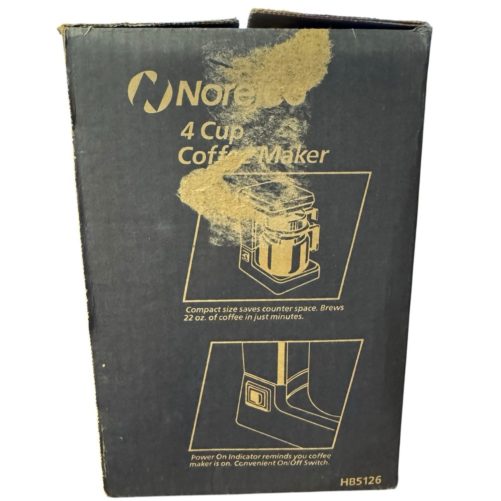 Vintage Norelco Express Coffee Maker 4 Cup Automatic Drip Compact HB 5122