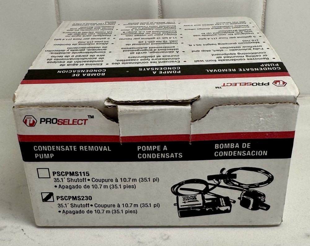 PROSELECT PSCPMS230 Mini Split Condensate Pump 2Gph, 230V