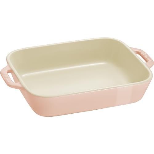 Staub Ceramic 2-pc Rectangular Baking Dish Set - Macaron Pastel Pink