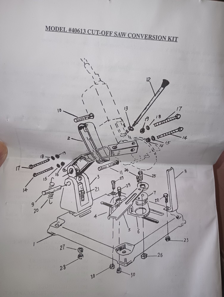 Cutting Stand For 4 Inch Angle Grinders, Cut Off Saw Conversion Kit