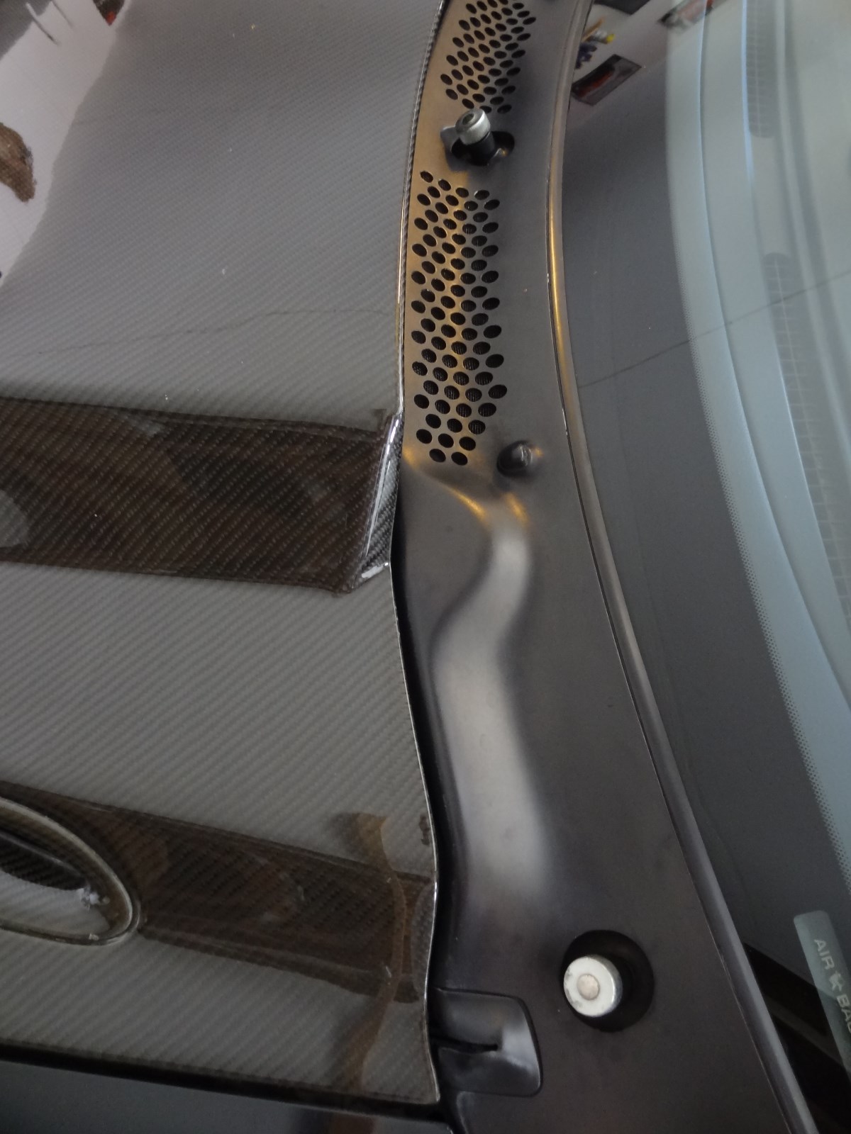 94-04 Ford Mustang Black Windshield Wiper Delete Caps (Set of Two)