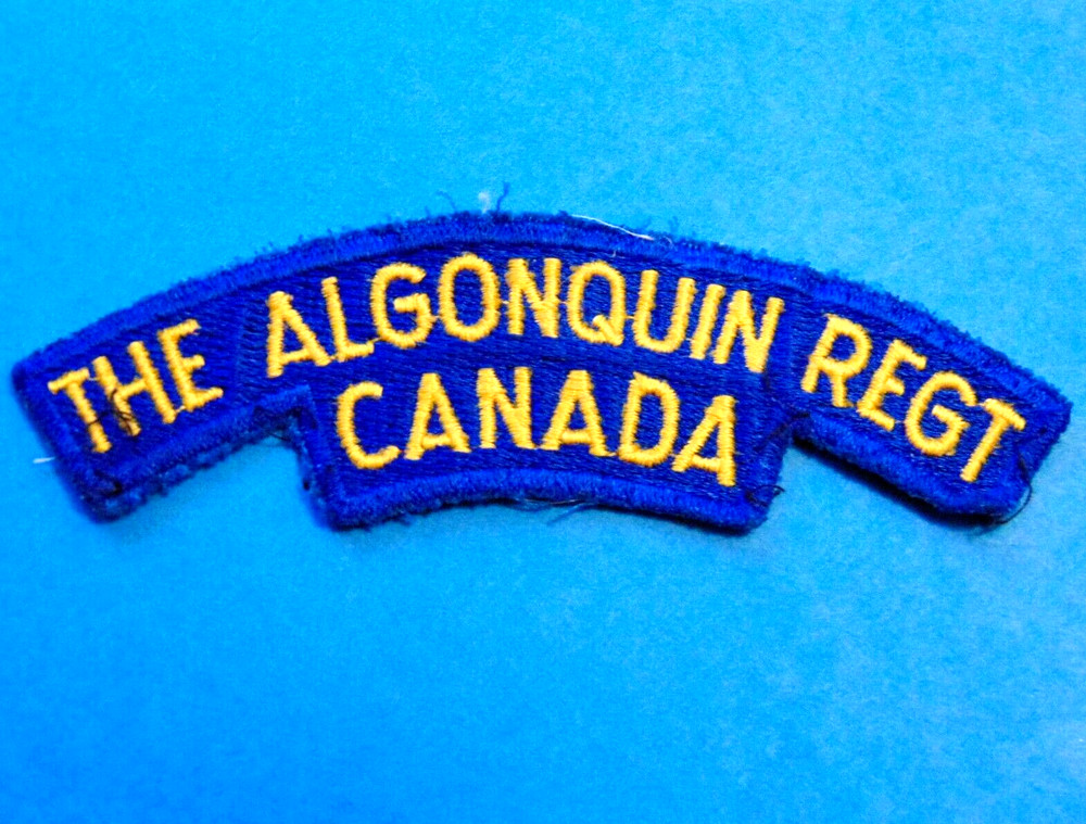 CANADA THE ALGONQUIN REGIMENT SHOULDER BADGE PATCH VINTAGE