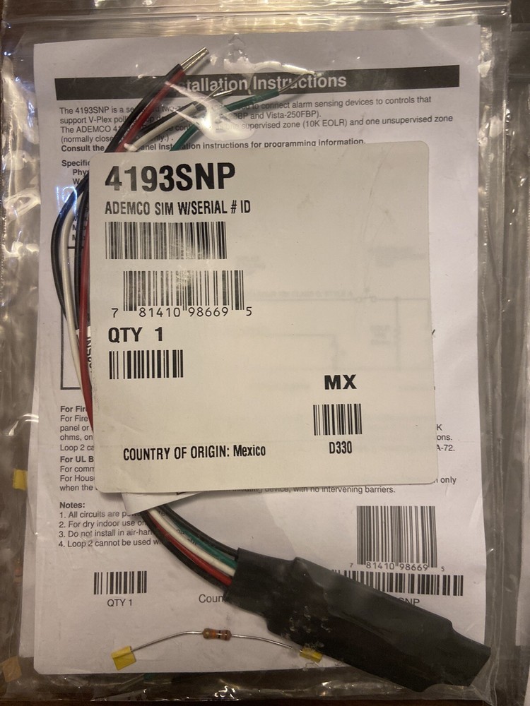 Honeywell Home 4193SNP V-Plex Addressable 2-Zone Input Extender