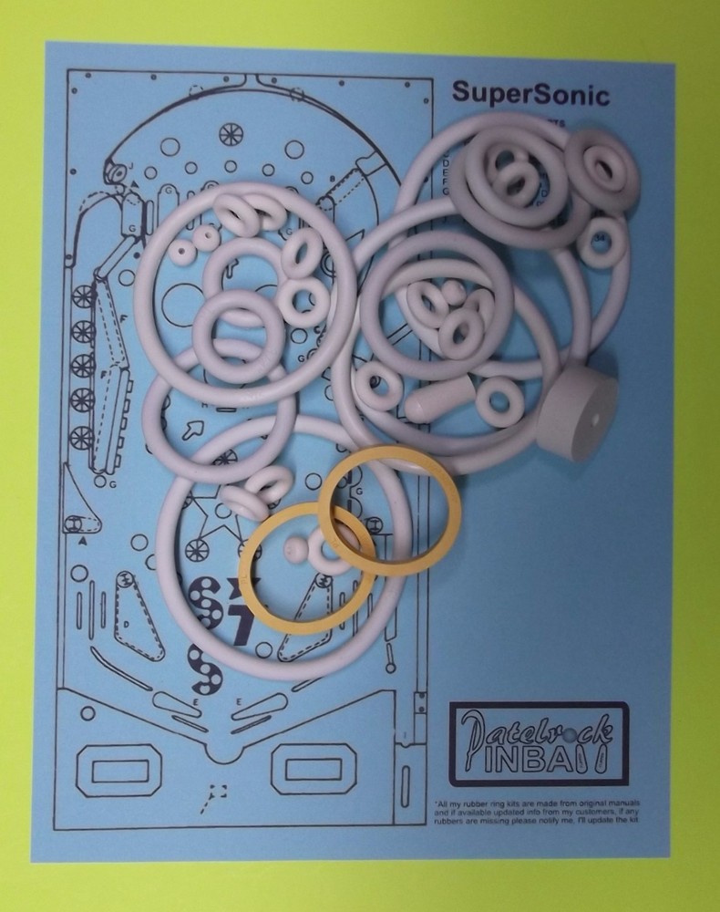 1979 Bally Supersonic Pinball Machine Rubber Ring Kit