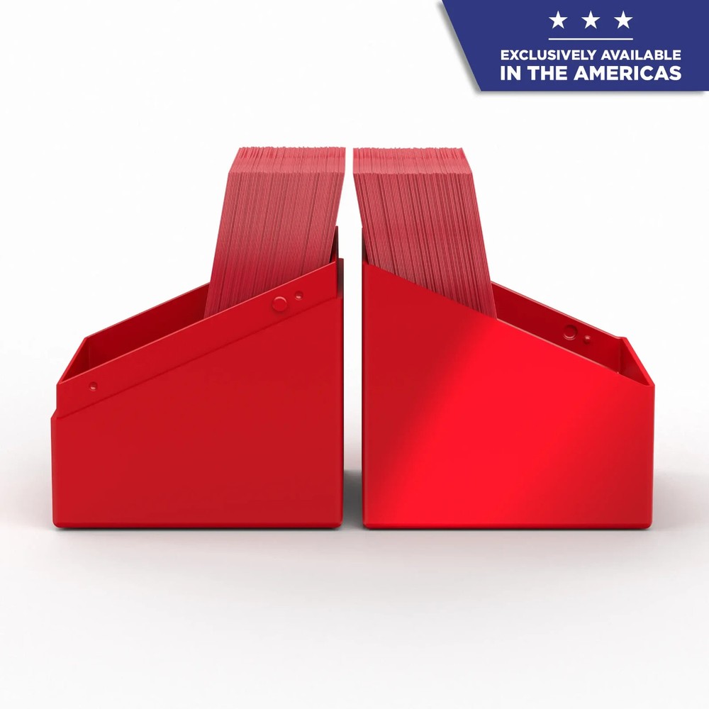 Ultimate Guard Solid Red Boulder 100+ Deck Case New Card Storage Box ccg