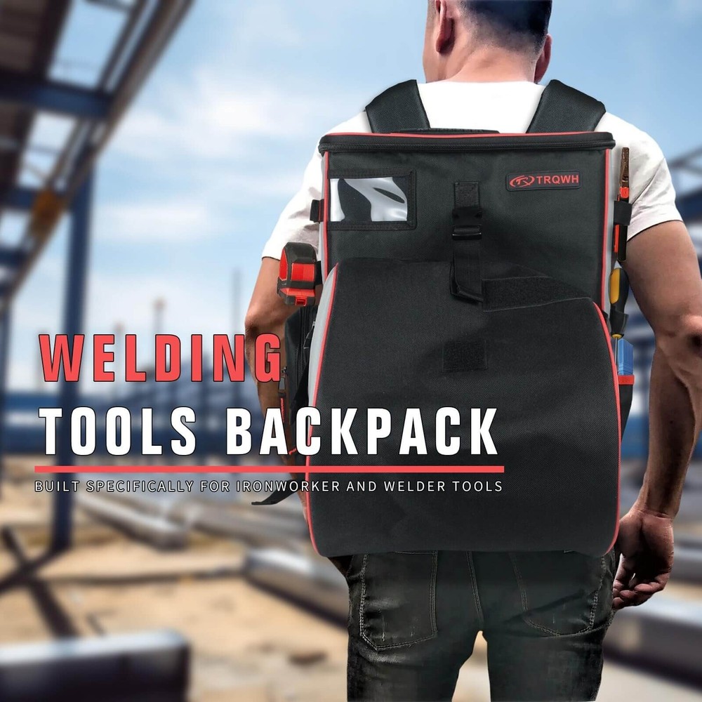 TRQWH Waterproof Large Capacity Welding Tools Backpack for Men Helmet Catch