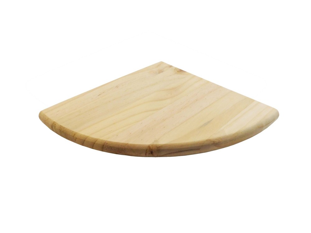 Farmhouse Style Round Front Corner Shelf Rustic Solid Pine Unfinished