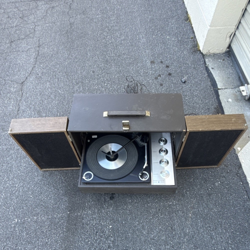 Philco Solid State Vintage Portable Record Player Turntable with Speakers